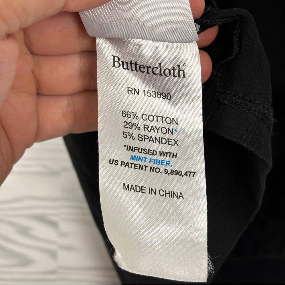 Buttercloth Black Regular Fit Tank Top Size Medium Knit - Picture 6 of 6